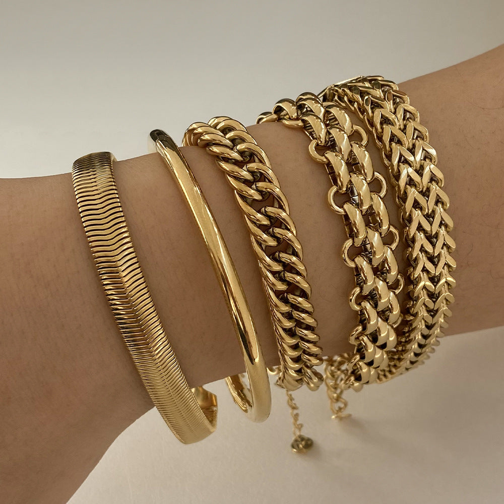 Stainless Steel Bracelet Electroplating Simple Style – Stylish Gifts — 1