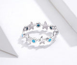 Sterling Silver Starfish Ring Platinum Ring – Thoughtful Gifts — 8