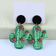 Women's Vintage Color Clash Embossed Acrylic Earrings – Gifts for Her — 2