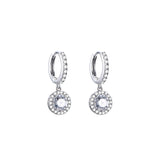 Fashion Sterling Silver Earrings Electroplated Round – Stylish Gifts — 4