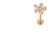 Zircon Little Flower Women's Ear Bone Stud Screw Human – Gifts for Her — 5