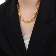 Thick Chain Necklace Bracelet Cuban Link Chain – Jewelry Gift Ideas — 2