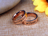 My King Queen Ring 14k Rose Gold Couple Ring – Gifts for Couples — 5