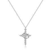 Cross Full Diamond Necklace Crown Rotatable – Jewelry Gift Ideas — 2