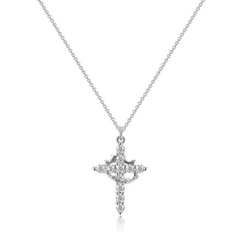 Cross Full Diamond Necklace Crown Rotatable – Jewelry Gift Ideas — 2