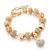 Gold-plated heart beaded bracelet – Jewelry Gift Ideas — 5