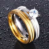 Frosted Titanium Steel Couple Ring Wedding – Gifts for Couples — 1