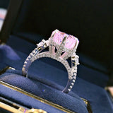 S925 Silver Heart Diamond Women's Ring – Gifts for Her — 6