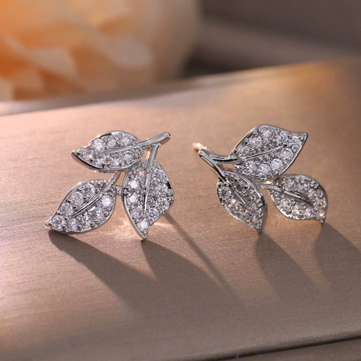 Women's Leaf Earrings Elegant And High-end Birthday – Gifts for Her — 1