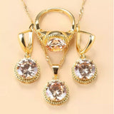 Earrings Rings Necklaces Three-piece Jewelry Set – Jewelry Gift Ideas — 3