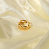 Ring Four Rectangular Buckle Ring 18K Gold Plated – Meaningful Gifts — 7