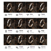 Simple Twelve Constellation Open Ring Single Exclusive – Stylish Gifts — 3