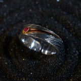 Handmade Thai Silver Meteor Ring Male Diamond Gold – Gifts for Him — 9