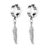 Leaf Pendant Earrings Non-piercing Ear Clip – Jewelry Gift Ideas — 7