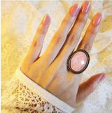 Vintage Oval Flower Gemstone Ring For Women – Gifts for Her — 12