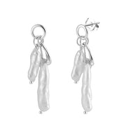 S925 Sterling Silver Irregular Earrings – Small Gift Ideas — 4