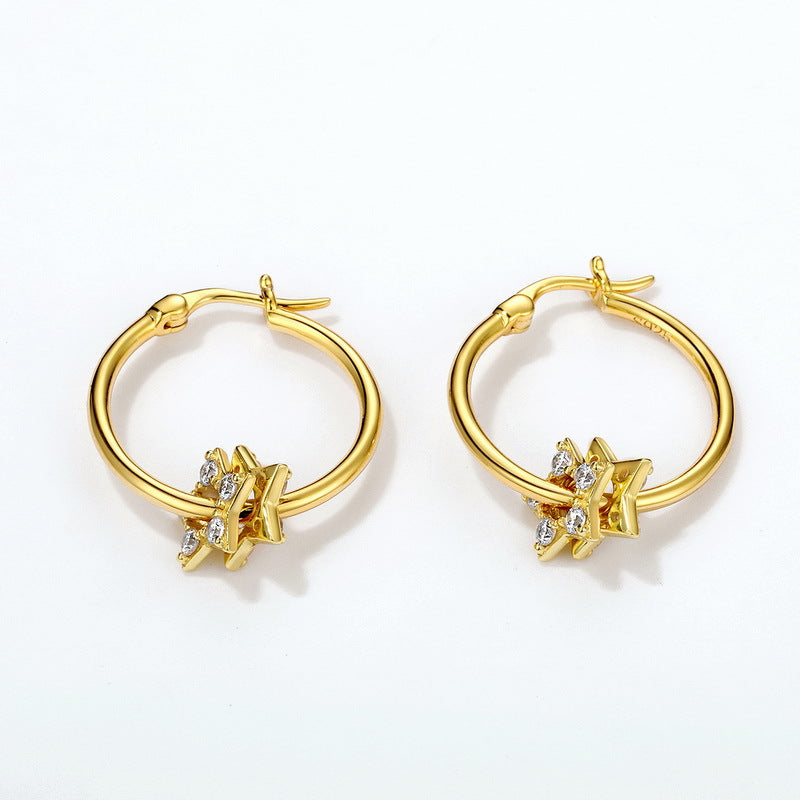 Trendy Temperament Women's Cross Circle Earrings – Gifts for Her — 1