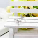 Sterling Silver Adjustable Butterfly Ring – Thoughtful Gifts — 3