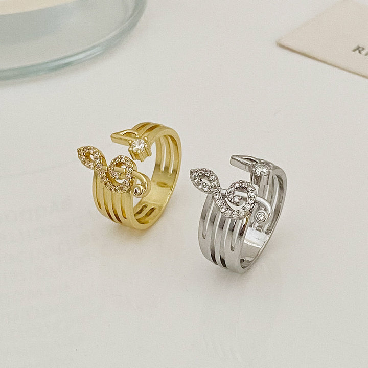 Women's Personalized Fashion Note Ring – Stylish Gifts — 1