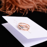 Double Titanium Steel Rose Gold Plated Ring – Meaningful Gifts — 4