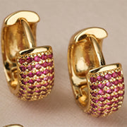 Copper Plated Real Gold Zircon Mini Ear Ring Women – Gifts for Her — 3