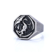 King's Riding Seat Dragon Titanium Steel Ring – Jewelry Gift Ideas — 12