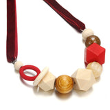 Geometrical wooden beads pendant – Jewelry Gift Ideas — 3