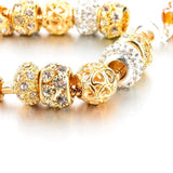 Gold-plated heart beaded bracelet – Jewelry Gift Ideas — 12