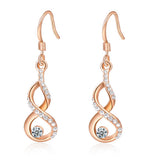 Austrian Crystal Rose Gold Gourd Earrings – Practical Gifts — 1