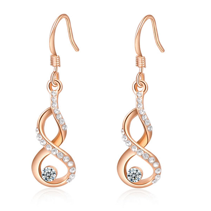Austrian Crystal Rose Gold Gourd Earrings – Practical Gifts — 1