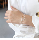 925 Sterling Silver Double Circle Round Bracelets – Birthday Gifts — 4