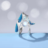 Men's And Women's Sterling Silver Moonstone Pair Ring – Gifts for Her — 3
