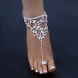 Simple Leaf Full Diamond Ankletwomen's – Unique Gift Ideas — 3