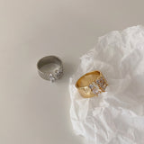 Irregular Zircon Metal Ring Simplicity – Thoughtful Gifts — 6