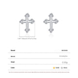 S925 Silver British Retro Mini Cross Stud Earrings – Small Gift Ideas — 2