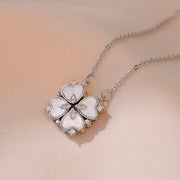 Open And Close Four-leaf Flower Dual-wear – Jewelry Gift Ideas — 3