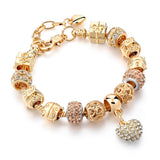 Gold-plated heart beaded bracelet – Jewelry Gift Ideas — 3