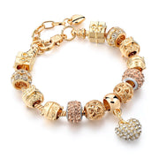 Gold-plated heart beaded bracelet – Jewelry Gift Ideas — 3