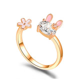 Beautiful Girl Heart Flower Index Finger Ring – Jewelry Gift Ideas — 1
