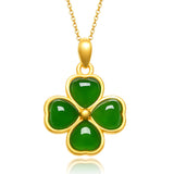 Clover Emerald Tourmaline Pendant Vintage Petal – Jewelry Gift Ideas — 11