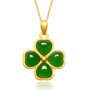 Clover Emerald Tourmaline Pendant Vintage Petal – Jewelry Gift Ideas — 11