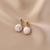 French Vintage Pearl Earrings Baroque Irregular – Surprise Gifts — 4