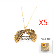 Sunflower Double Lettering Necklace – Jewelry Gift Ideas — 3