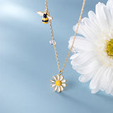 Small White Chrysanthemum Sun Flower Clavicle Chain – Everyday Gifts — 4