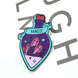Purple Potion Bottle Metal Enamel Brooch – Jewelry Gift Ideas — 4
