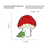 Mini Red Mushroom Brooch Alloy Paint Frog Pin – Jewelry Gift Ideas — 3