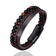 Woven leather bracelet – Jewelry Gift Ideas — 4