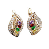 Ins Leaf-shaped Rhinestones Earrings Fashion Unique – Stylish Gifts — 16