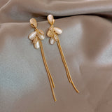 Silver Needle Opal Earrings Temperament Geometric – Stylish Gifts — 8