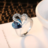Titanic Sapphire Crystal Heart Of Ocean Ring – Thoughtful Gifts — 1